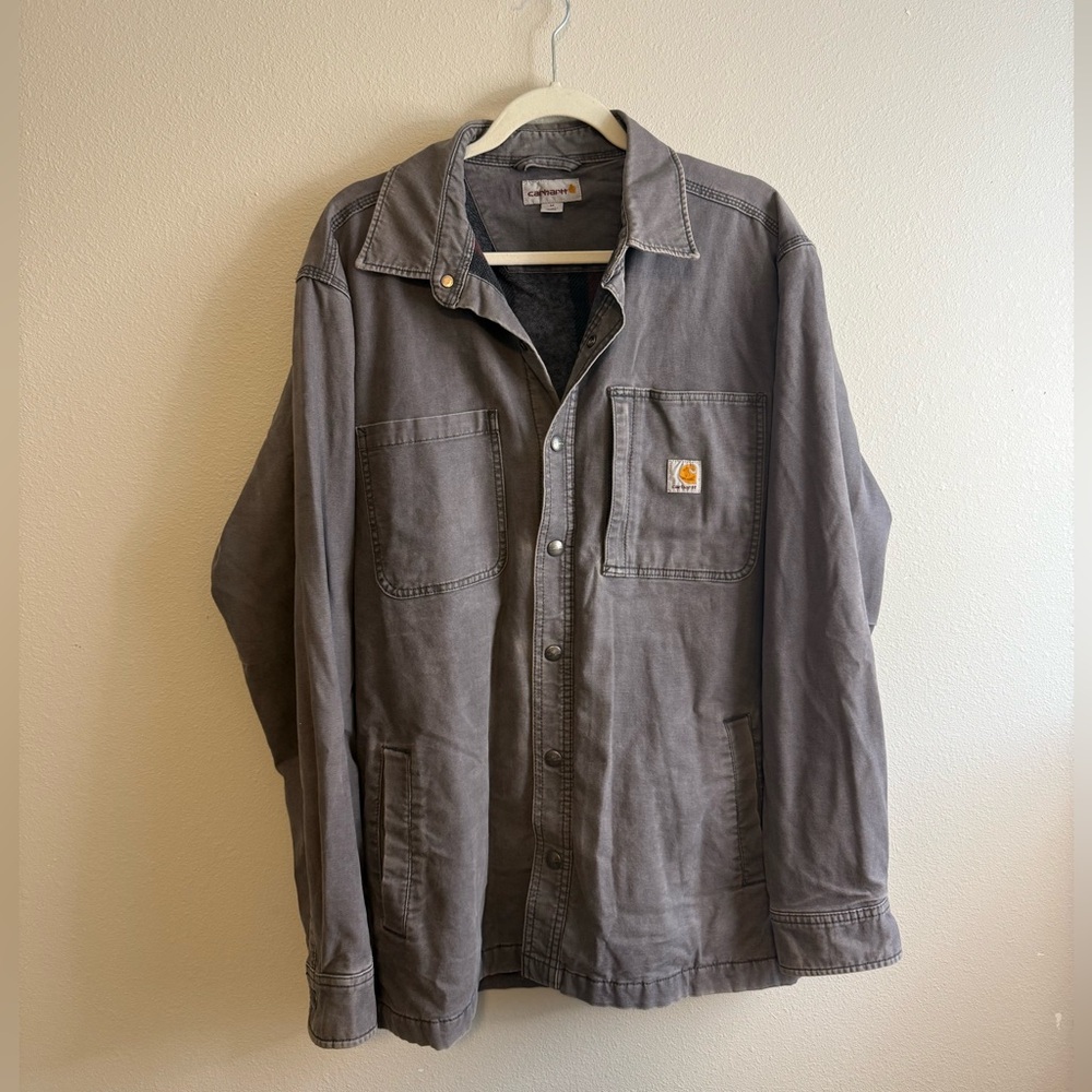 Carhartt Men's Charcoal Shirt Jacket